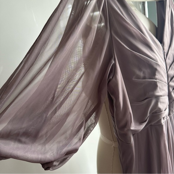 Azazie Floor Length Dress Bridesmaid | Hazelnut | Size 18 - Picture 8 of 16